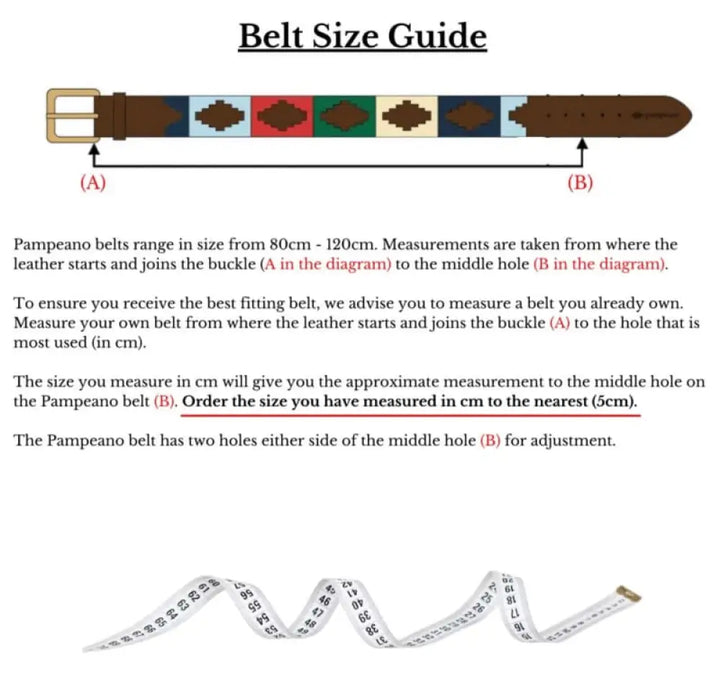 Royal Military Academy Sandhurst Leather Polo Belt Regimental