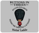 Scots Guards Buttons In Three's 4 Pack of Placemats