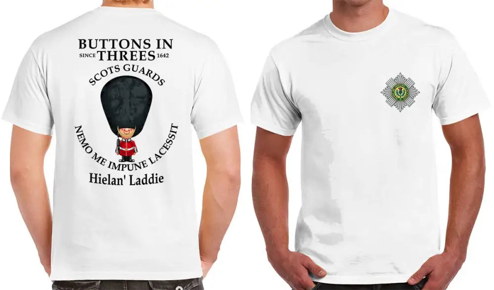 SCOTS GUARDS BUTTONS IN THREE'S DOUBLE PRINT T-Shirt