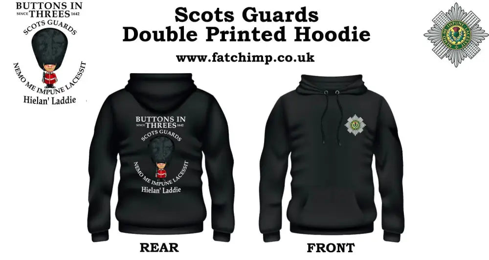 SCOTS GUARDS Buttons In One's Double Side Printed Hoodie