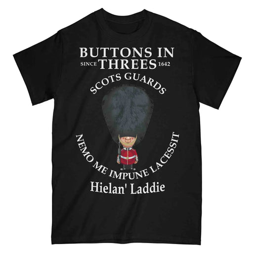SCOTS GUARDS BUTTONS IN THREE'S Military Printed T-Shirt