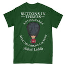 SCOTS GUARDS BUTTONS IN THREE'S Military Printed T-Shirt