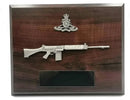 SLR and CAP BADGE Large Wooden Military Plaque