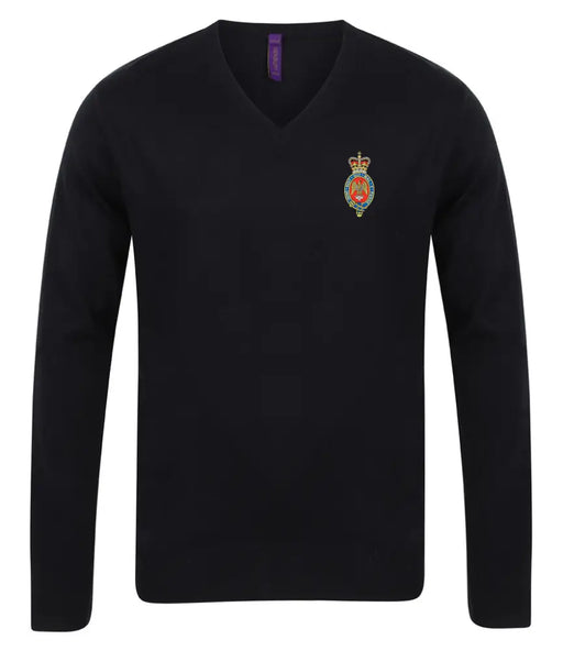 V Neck Sweater - The Blues And Royals Lightweight V Neck Sweater