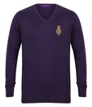 V Neck Sweater - The Blues And Royals Lightweight V Neck Sweater