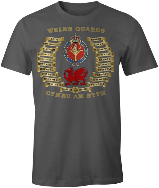 T-Shirt - WELSH GUARDS BATTLE HONOURS PRINTED T-SHIRT