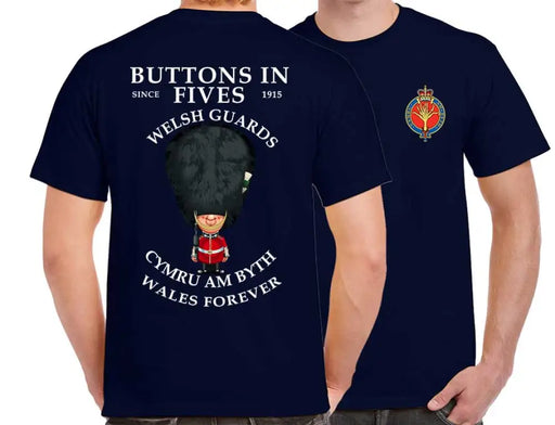 WELSH GUARDS BUTTONS IN FIVE'S DOUBLE PRINT T-Shirt
