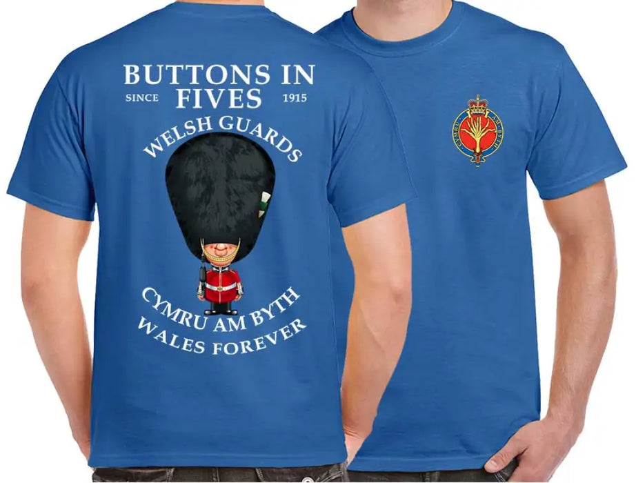 WELSH GUARDS BUTTONS IN FIVE'S DOUBLE PRINT T-Shirt