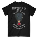 WELSH GUARDS BUTTONS IN FIVES Military Printed T-Shirt