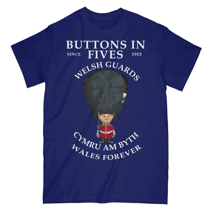 WELSH GUARDS BUTTONS IN FIVES Military Printed T-Shirt