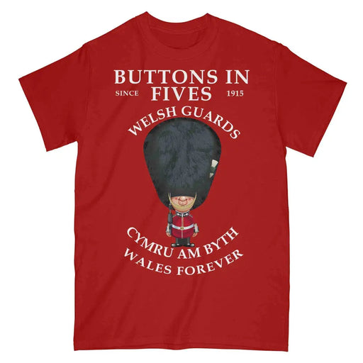 WELSH GUARDS BUTTONS IN FIVES Military Printed T-Shirt