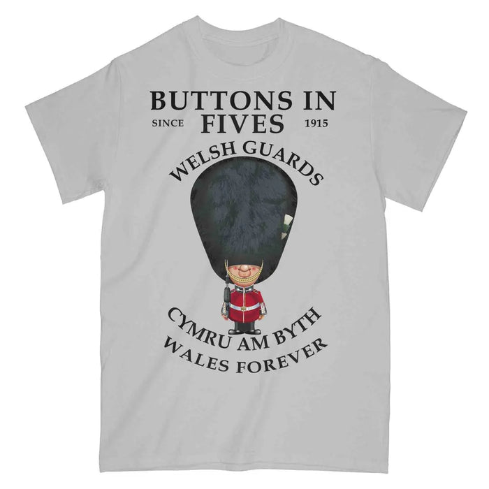 WELSH GUARDS BUTTONS IN FIVES Military Printed T-Shirt